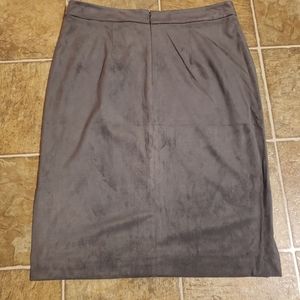 Loft outlet gray pencil skirt, faux suede